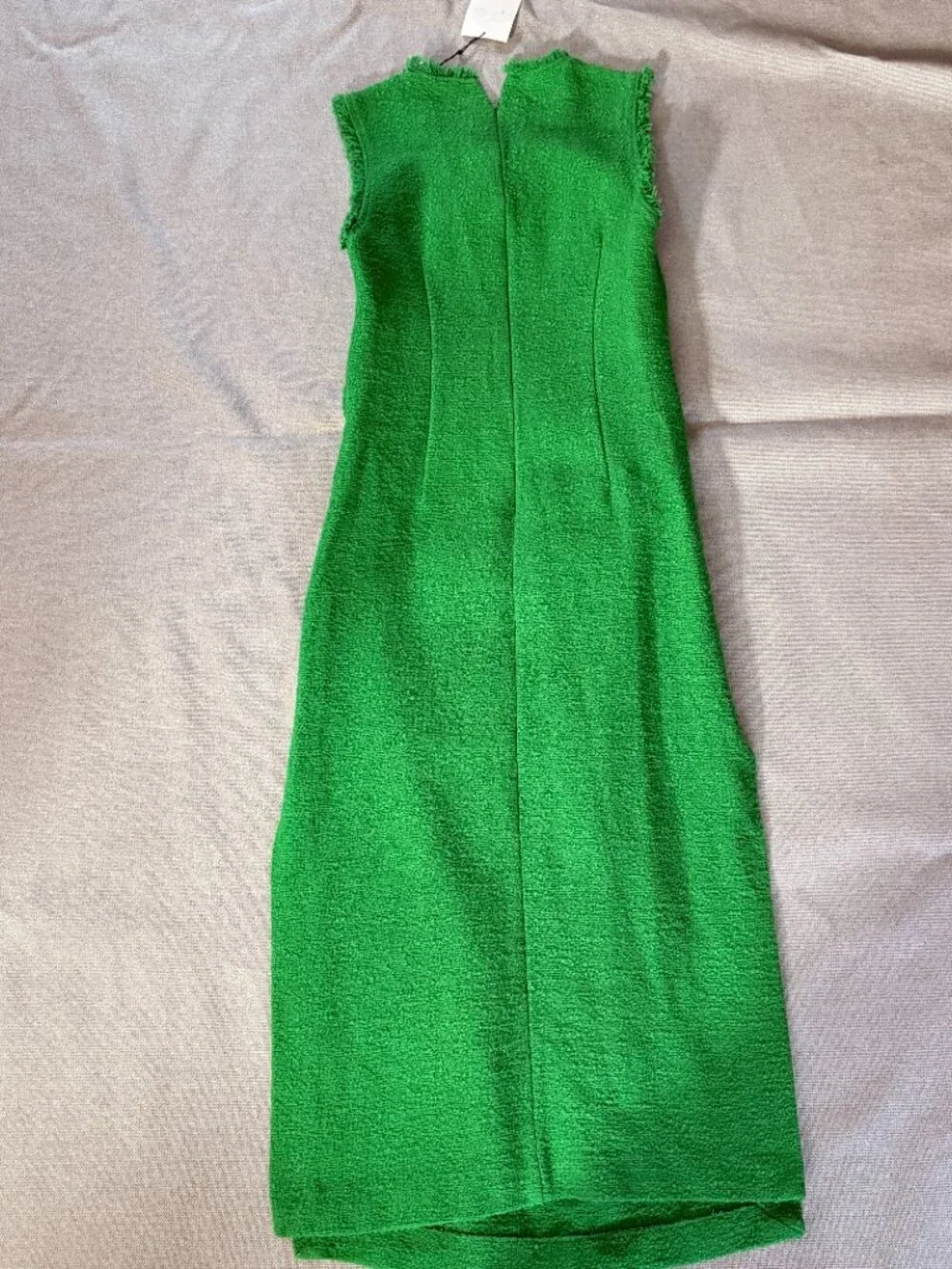 Zara Size Small Green Fitted Dress Two Side Slits (runs small) - Picture 7 of 13